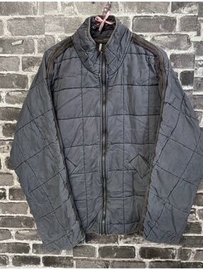 Free People dolman quilted jacket blue pockets